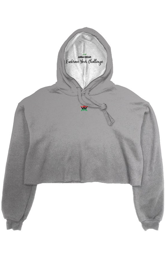 crop fleece hoodie "Embrace Your Challenge"